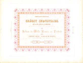 Stock Certificate "Industrial Credit"