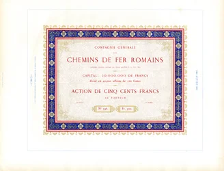 Stock Certificate "Roman Railways"