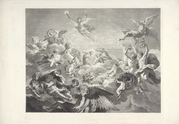 Phaethon and Apollo (Paintings of Charles Le Brun and Eustache Le Sueur)
