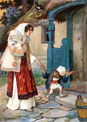 Little Brother Bit took his lovely bride to the house which he had built for her