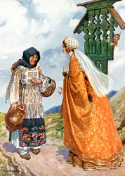 The princess asked her to exchange the peasant