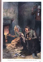 Ha, ha, ha! chuckled Peg, on her knees before the fire