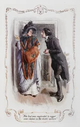 She had even vouchsafed to suggest some shelves in the closets upstairs, illustration from 