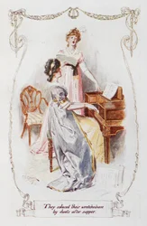 They solaced their wretchedness by duets after supper, illustration from 