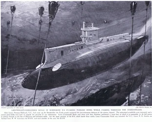 Lieutenant Commander Boyle awarded VC for evading Turkish mines in his submarine while passing through the Dardanelles 1915