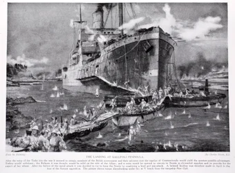 The Landing at Gallipoli Peninsula, Illustration from 