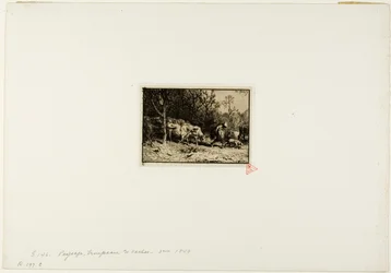 Herd of Cows Coming Out of a Wood
