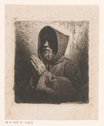 Head of a Praying Monk with Beard