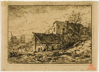 Landscape with Peasant Dwellings and Mill
