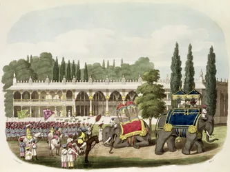 The Palace of Tippoo Sahib engraved by Thomas Hall for 