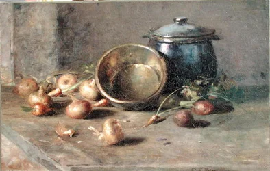 Still Life (Crock, Kettle and Onions)