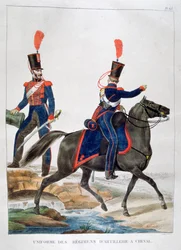 Uniform of a regiment of horse artillery, France