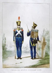 Uniform of a Regiment of Light Infantry, France