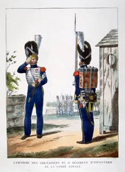 Uniforms of the Grenadiers of the French Royal Guard, 1823