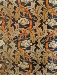 Flowers and Leaves with Birds, manufactured by G.P.& J.Baker for Liberty & Co., c.1893