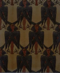 Repeating Cherubim, design for a fabric