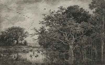 The Marsh with Storks, c. 1851