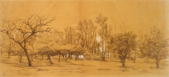 View of an Orchard at Saint-Denis
