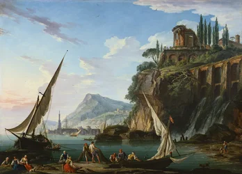 Coastal Scene with the Temple of Sibyl, Tivoli