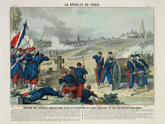 Defeat of the Rebels Entrenched in the Cemetery of Pere Lachaise and on Chaumont Hill, 1871