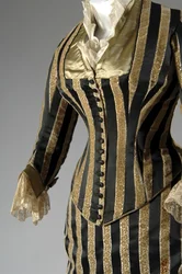 Evening dress, c.1884 (partial side oblique view)
