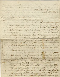 Letter signed C. Gibson, Atlantic City, to Governor Gamble, August 2, 1861