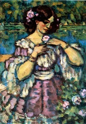 Woman with Rose