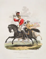 First Regiment of Life Guards, New Uniform, engraved by Joseph Constantine Stadler, 1815
