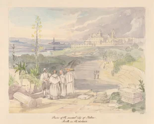 Ruins of the Ancient City of Italica, Seville in the Distance