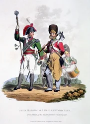 Uniforms of a Drum Major of a Regiment of the Line - Pioneer of the Grenadier Company, from 