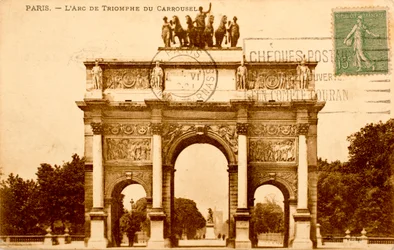 Postcard/Arc de Triomphe du Carrousel/Paris/Seine/Ile de France/France