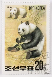 Stamp, North Korea, Giant Panda