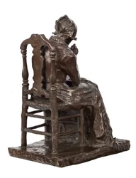 Old Woman Mending her Linen