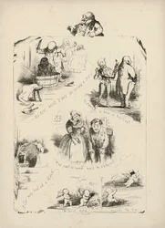 Page from Proverbs with Pictures by Charles H Bennett
