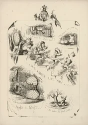 Page from Proverbs with Pictures by Charles H Bennett