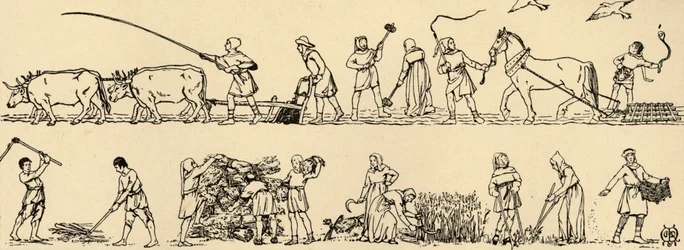 Agriculture in the time of Edward III From the Luttrell Psalter, 1931