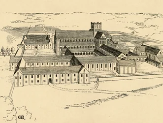 Exterior of Benedictine Monastery, 1931