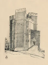 Exterior of Orford Castle, Suffolk (Battlements restored)