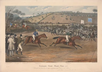 One of a Set of Four: Leamington Grand Steeple Chase ... 1837. Plate 4. Marqs of Waterford on Monarch ...