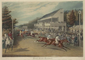 Racing: Grand Stand, Goodwood (Coming in for the Gold Cup-1838)
