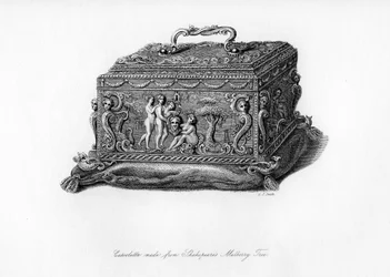 Carved cassolette made from the wood of Shakespeares mulberry tree