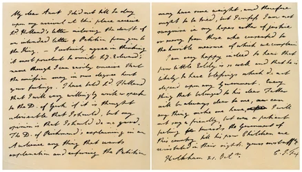 Letter from Charles James Fox to His Aunt Emily, 21st October 1798