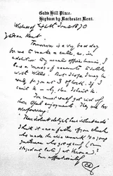 Letter to Charles Kent, written from Gad