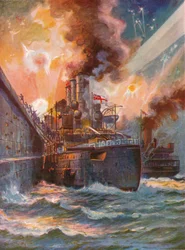 The Vindictive at Zeebrugge