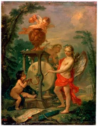 Cupid Sharpening an Arrow, 1750