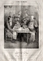 Scenes of Manners: How to Dine in Paris. Dinners at Twenty-Five Sous. Three Plates of the Caterer