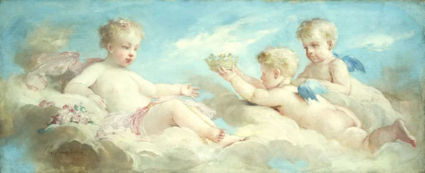 Putti frolicking in the Clouds