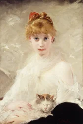 Young Girl with Cat