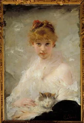 Young Girl with Cat