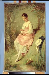 Young Girl with a Nest